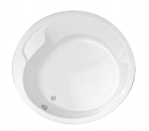 Cada baie rotunda Belform Luna, acril, Ø 160 cm