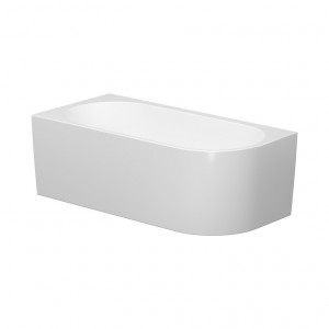 Cada freestanding Cersanit Crea back to wall cu montaj stanga acril 170x82 cm alb lucios