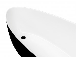 Cada freestanding compozit Besco Goya alb-negru 160x70 cm  - Img 4