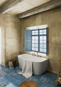 Cada freestanding Miraggio Anna compozit 175x85 cm alb lucios - Img 2