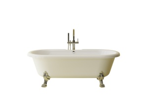 Cada freestanding ovala, compozit alb lucios, 175x79.3x45.5 cm Foglia Boem - Img 2
