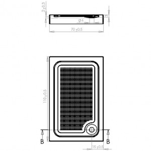 Cadita dus dreptunghiulara acril Belform Cubo 110x70x15 cm, alb - Img 3