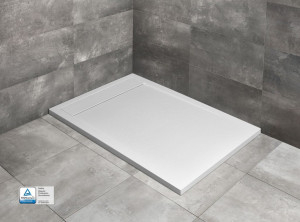 Cadita dus dreptunghiulara compozit Radaway Teos F White 100x70x4 cm, alb