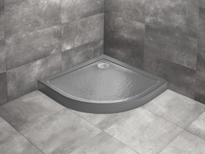 Cadita dus semirotunda Radaway Doros A, 90x90 cm, anthracite