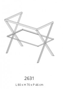 Cadru suport metalic pt.blat/lavoar Savini Due Linea 80cm negru - Img 2