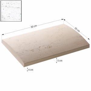 Capac interval gard Star Stone Roma Royal, 50x35x5 cm, white - Img 2