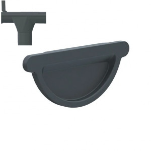 Capac jgheab pentru sistem pluvial Metigla, metalic, D 125 mm, gri antracit (RAL 7016)