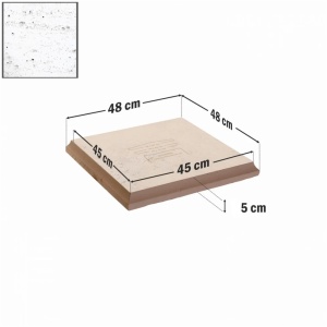 Capitel capac stalp gard Star Stone 50x50(45x45/48x48)x5 cm, white - Img 2