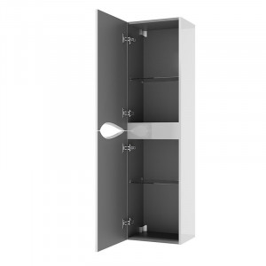 COLOANA MOBILIER MURCIA, 41X29.8X150 CM, 2 USI REVERSIBILE SOFT-CLOSE, ALB LUCIOS - Img 2