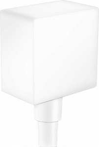 Conector dus Hansgrohe FixFit Square, alb mat
