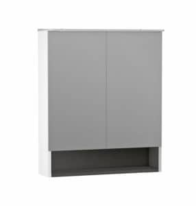 Dulap cu oglinda Oristo Beryl 60.2x71x15 cm, alb mat - Img 3