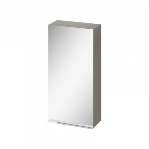 Dulap suspendat cu oglinda Cersanit Virgo, 40x80 cm, gri, maner crom