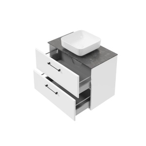 Dulap suspendat pentru lavoar Defra MO-RE 80 cm, alb - Img 2