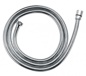 Furtun de dus extensibil FDESIGN Inula, 150-200 cm, impletitura metalica, crom