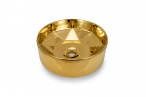 Lavoar pe blat Art Basin A460-GG 41x41x14.5 cm auriu - Img 3