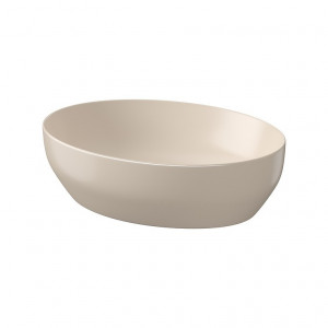 Lavoar pe blat Cersanit LARGA oval 50x38 cm, bej mat