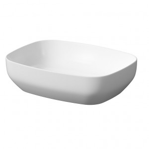 Lavoar pe blat Cersanit Larga, rectangular, 50x38x13.5 cm, alb mat