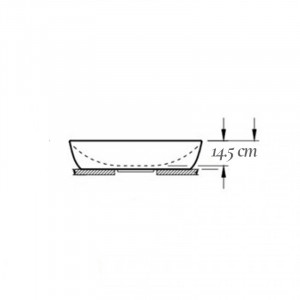 Lavoar pe blat Fluminia Arno, 48x39x14.5 cm - Img 2
