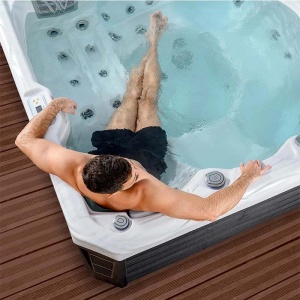 Minipiscina jacuzzi Wellis Budapesta Life Premium, 5 locuri, 200x200x89 cm - Img 4