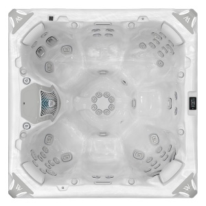 Minipiscina jacuzzi Wellis Elbrus Life Premium Plus, 7 locuri, cu pompa de caldura, scara inteligenta si spatiu de depozitare, 236x236x95 cm - Img 2