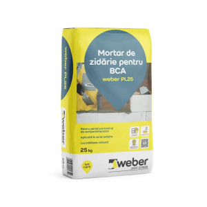 Mortar adeziv pentru zidarie BCA Weber PL25, 25 Kg