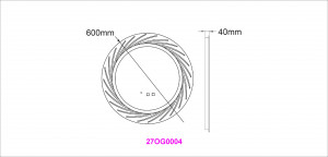 Oglinda cu iluminare LED Belform Atlantis, buton touch, ceas si functie dezaburire, Ø60 cm - Img 3