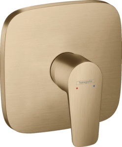 Ornament baterie incastrata dus Hansgrohe Talis E, bronz periat - Img 3