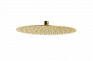Palarie de dus slim rotunda FDESIGN Inula, 30 cm, auriu lucios - Img 1