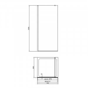 Paravan dus Walk-In Mediterraneo Foxy Black Easy Clean 90xH200 cm, sticla 8 mm, negru mat - Img 2