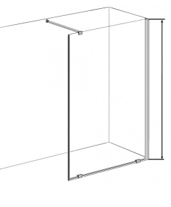 Paravan dus Walk-In Sanotechnik Freedom II 78-79x195 cm, crom - Img 3