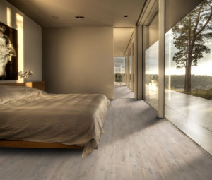 Parchet triplustratificat Karelia Oak Kuopio Vanilla matt 3 strip - Img 2