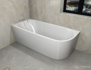 PROMO Cada freestanding Sanotechnik Faro, colt stanga, acril, 170x75 cm - Img 3