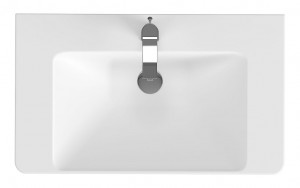SET B348 Mobilier suspendat cu lavoar Cersanit Lara Mille, 80 cm, alb - Img 4