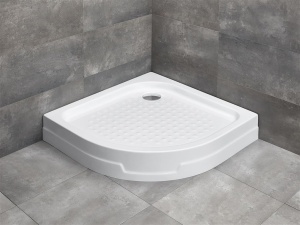 Set cabina dus Radaway Alienta Black A900 cu cadita Rodos A Compact 90x90 cm si sifon negru - Img 3