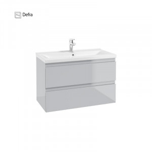 Set mobilier suspendat Defra Como cu lavoar Olex 80 cm, gri