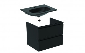Set mobilier suspendat Ideal Standard Tesi cu lavoar Tesi 60 cm, negru