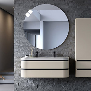 Set mobilier suspendat Kolpasan Vittoria cu lavoar 120 cm, bej mat - Img 3