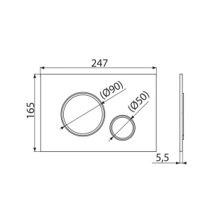 Set vas wc negru suspendat rimless cu capac soft close Foglia, plus rezervor incastrat si clapeta de actionare neagra - Img 5