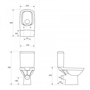 Set vas wc pe pardoseala Cersanit Carina 482 Cleanon cu rezervor si capac softclose - Img 2