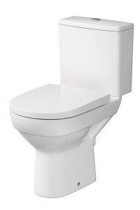 Set vas WC pe pardoseala Cersanit City Clean on 601 rezervor 010 si capac softclose alb