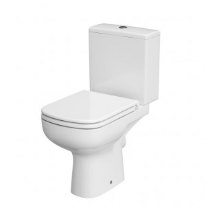 Set vas wc pe pardoseala Cersanit Colour Clean on 574 rezervor 010 capac softclose alb