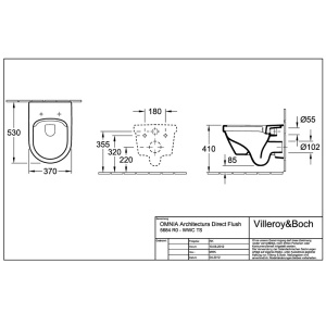 Set vas WC suspendat Villeroy&Boch Architectura Direct Flush cu capac soft close si quick release, alb alpin - Img 4