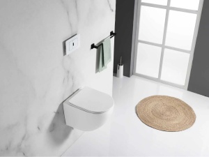 Set vas wc vortex suspendat, Rotund, Foglia Oslo si capac softclose alb - Img 4