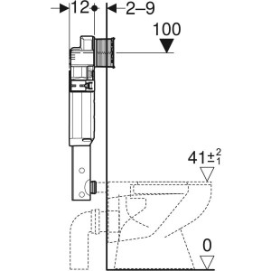 SISTEM INSTALARE CU REZERVOR GEBERIT 12 CM UP 320 CAL. I - Img 3