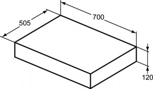 SUPORT PENTRU LAVOAR ADAPTO 700X505X120 GRI PIETRIS - Img 2