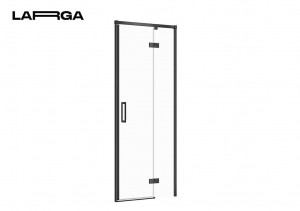 Usa de dus pivotanta Cersanit Larga 80 cm, profil negru, dreapta - Img 2