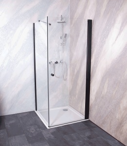 Usa de nisa batanta Sanotechnick Sanoflex Brava black BD90 cm, profil negru - Img 5