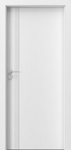 Usa interior Porta LINE B.1, insertii metalice, Portadecor, Alb
