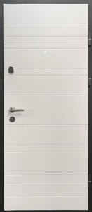Usa metalica apartament BC 700 beige bicolora (spate alb), 86x202 cm - Img 2