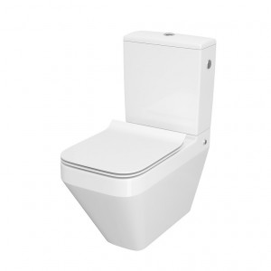 Vas wc stativ compact BTW Cersanit Crea Clean On, rectangular, cu capac slim, soft close - Img 1